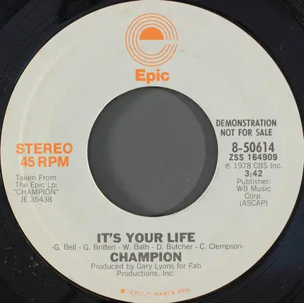 Champion - It's Your Life