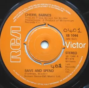 Cheryl Barnes - Save And Spend / I Know