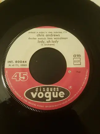 Chris Andrews - Watcha Gonna Do Now / Lady Oh Lady