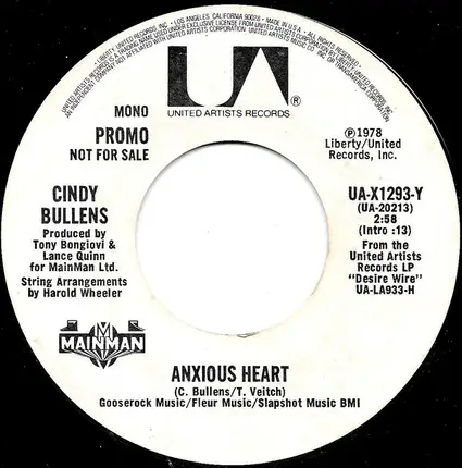 Cindy Bullens - Anxious Heart