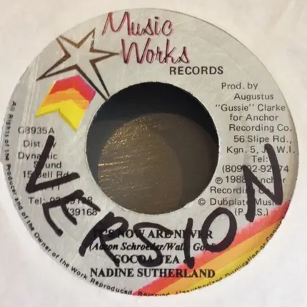 Cocoa Tea / Nadine Sutherland - It's Now Or Never