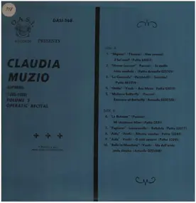 Claudio Muzio - Volume 5 - Operatic Recital