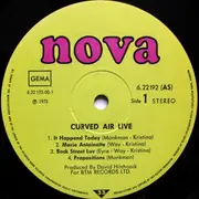 LP - Curved Air - Live