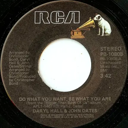 Daryl Hall & John Oates - Do What You Want, Be What You Are / You'll Never Learn