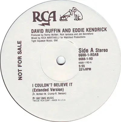 David Ruffin, Eddie Kendricks - I Couldn't Believe It