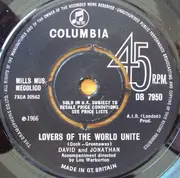 7'' - David & Jonathan - Lovers Of The World Unite