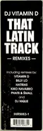 DJ Vitamin D - That Latin Track  (Remixes)