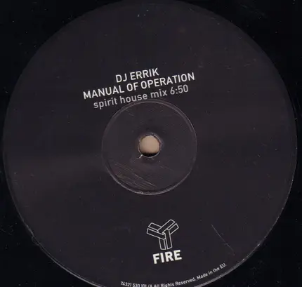 DJ Errik - Manual Of Operation