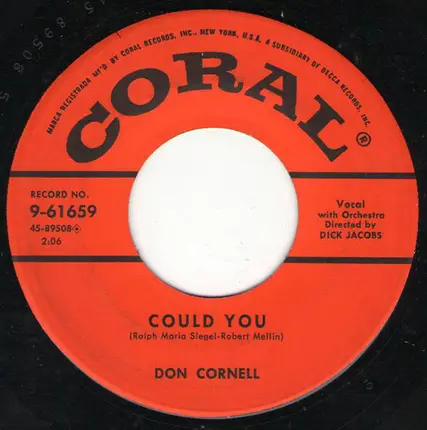 Don Cornell - Grazie / Could You