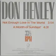 12inch Vinyl Single - Don Henley - Not Enough Love In The World / A Month Of Sundays