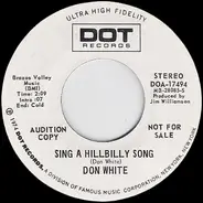 Don White - Saving Up Memories / Sing A Hillbilly Song