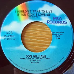 Don Williams - I Wouldn't Want To Live If You Didn't Love Me