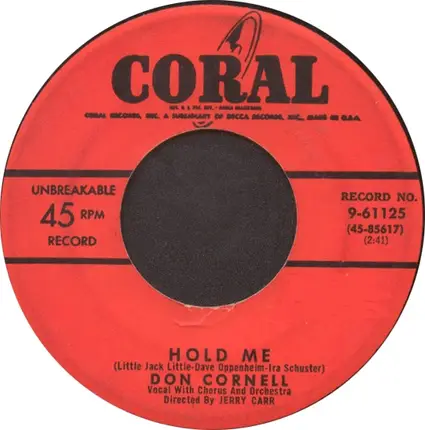 Don Cornell - Size 12 / Hold Me