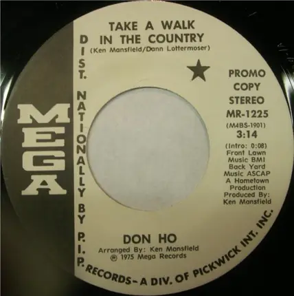 Don Ho - Take A Walk In The Country / Today I Started Loving You Again