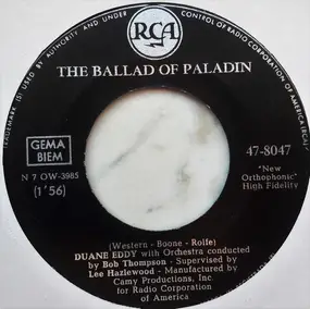 Jackie Wilson - The Ballad Of Paladin / The Wild Westerners