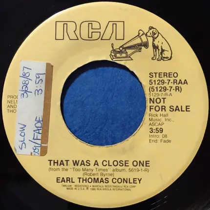 Earl Thomas Conley - That Was A Close One