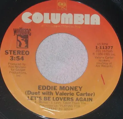 Eddie Money - Let's Be Lovers Again / Million Dollar Girl