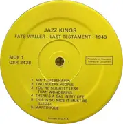 LP - Fats Waller - Last Testament 1943