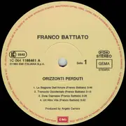 LP - Franco Battiato - Orizzonti Perduti