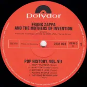 Double LP - Frank Zappa And The Mothers - Pop History, Vol. 7