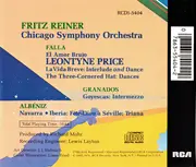 CD - Fritz Reiner , Chicago Symphony Orchestra , Leontyne Price - Works by Falla, Granados and Albeniz