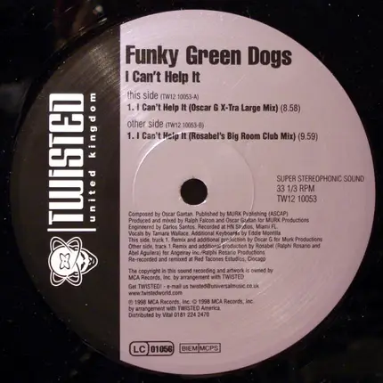 Funky Green Dogs - I Can't Help It