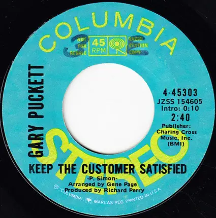 Gary Puckett - Keep The Customer Satisfied