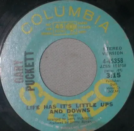 Gary Puckett - Life Has It's Little Ups And Downs