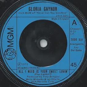 Gloria Gaynor - All I Need Is Your Sweet Lovin'