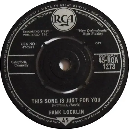 Hank Locklin - From Here To There To You