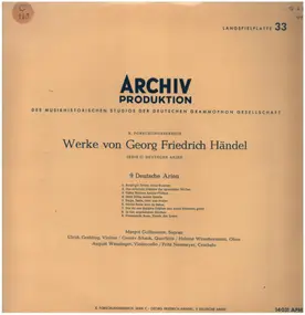 Georg Friedrich Händel - 9 Deutsche Arien