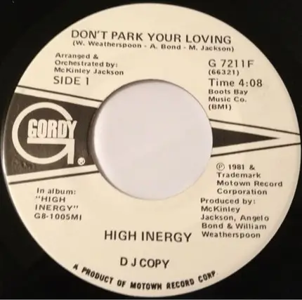 High Inergy - Don't Park Your Loving