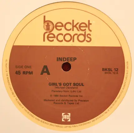 Indeep - Girl's Got Soul / The Night The Boy Learned How To Dance