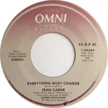 Jean Carn - Everything Must Change