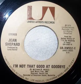 Jean Shepard - I'm Not That Good At Goodbye