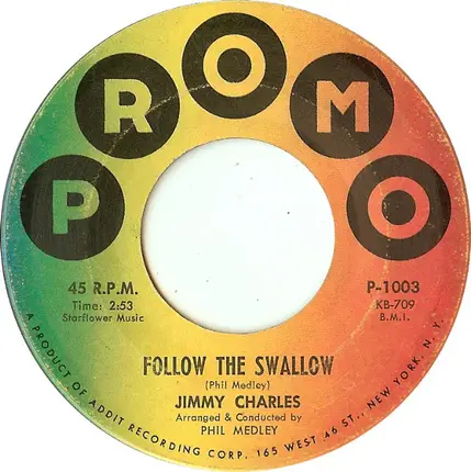 Jimmy Charles - The Age For Love / Follow The Swallow