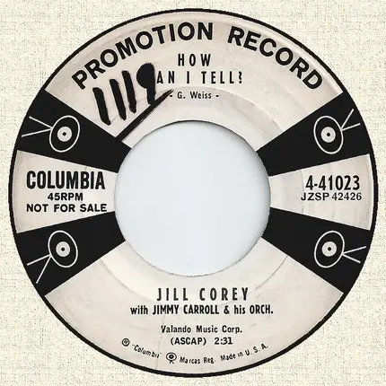 Jill Corey - I Feel Pretty