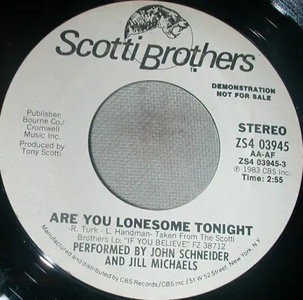 John Schneider & Jill Michaels - Are You Lonesome Tonight