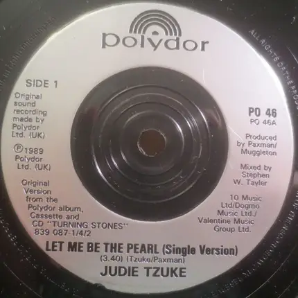 Judie Tzuke - Let Me Be The Pearl