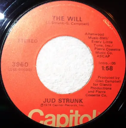 Jud Strunk - My Country / The Will