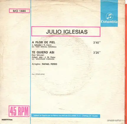 Julio Iglesias - A Flor de Piel