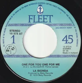 La Bionda - One For You One For Me