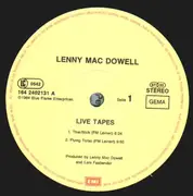 Double LP - Lenny Mac Dowell - Live Tapes