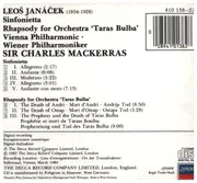 CD - Leos Janacek - Sinfonietta/'Taras Bulba