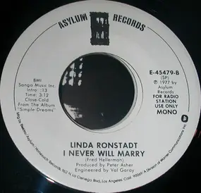 Linda Ronstadt - I Never Will Marry