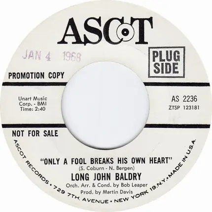 Long John Baldry - Only A Fool Breaks His Own Heart