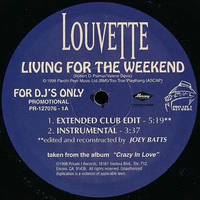 Louvette - Living For The Weekend