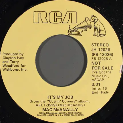 Mac McAnally - It's My Job