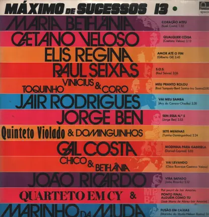 Maria Bethania, Caetano Veloso, Jorge Ben, Elis Regina a.o. - Máximo De Sucessos 13