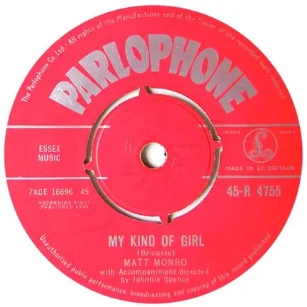 Matt Monro - My Kind Of Girl / This Time